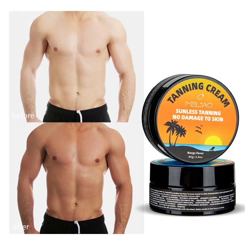 MELAO Tanning Accelerator Cream Gel Bronze Skin Wheat Color 2pcs Fast-Acting Natural Glow