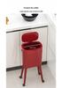 High-Leg Wheeled Trash Can: Stylish, Large-Capacity, with Lid for Kitchen Use