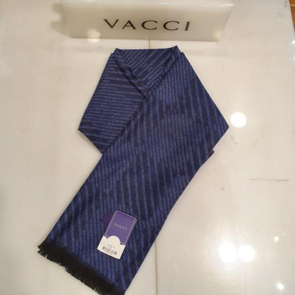 Men's Winter Soft Navy Blue Striped Muffler VM1I3BR 110 B0-3