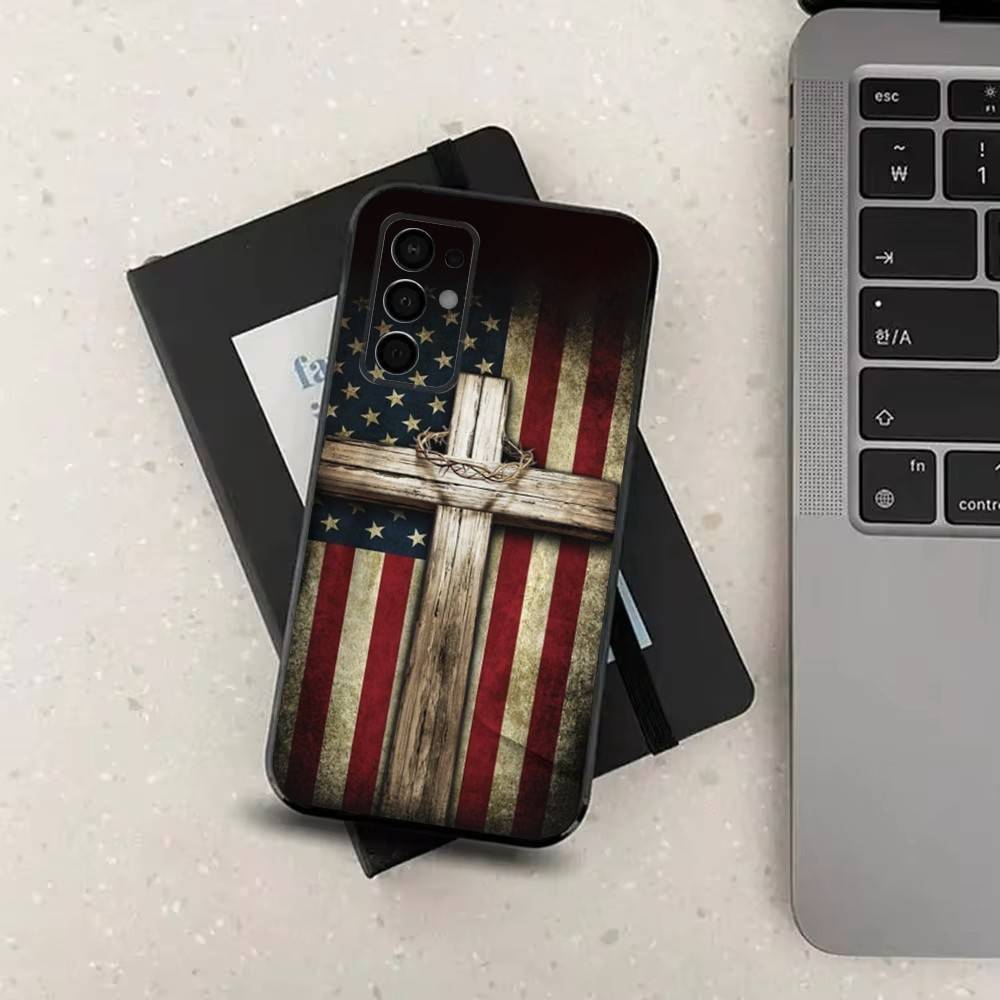 

Americans Flag Great Phone Case For Samsung Galaxy A73,31,32,72,41,J7,8,9,53,52,71,22,Note Soft Black Silicone Cover SamsungA32 5G