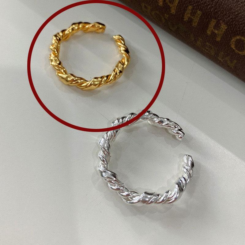 925 Sterling Silver Rings For Women Geometric Fine Jewelry Finger Adjustable Gold Interware CZ Ring For Party Birthday Gift