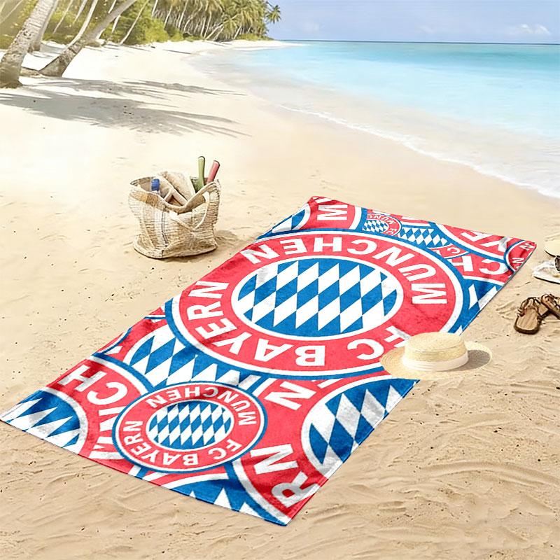 Asciugamano da Spiaggia Stampa Bayern Monaco, Asciugamano Grande Morbido Asciugatura Rapida per Spiaggia Campeggio Nuoto
