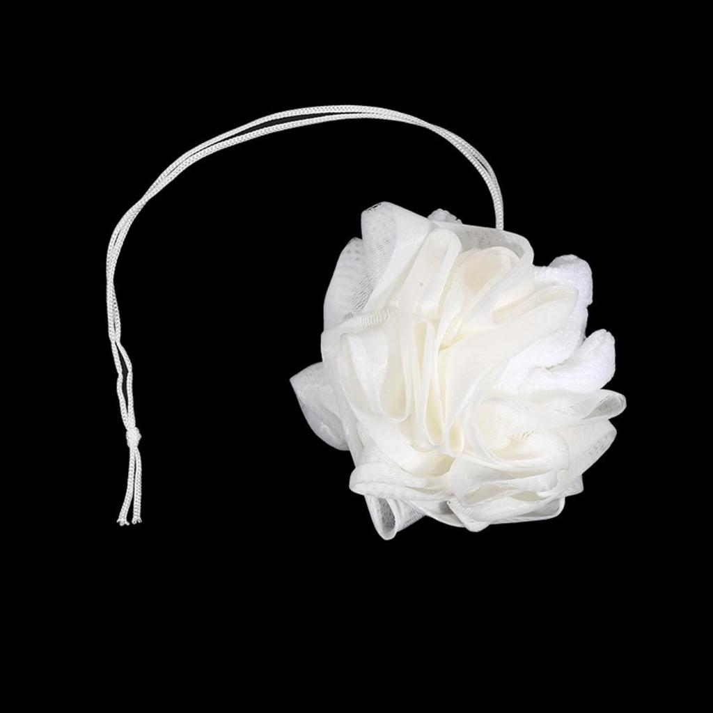 2-In-1 Bath Ball With Drawstring Closure For Soap Soft Exfoliating Mesh Shower Sponge Skin Care Bathing Tool Bathroom Accessories