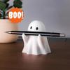 Držák na tužky Duch - Roztomilý pryskyřičný stolní organizér do kanceláře a domů, Halloweenská dekorace Kreativní dárek, Zábavný stojan na psací potřeby (1 PC)