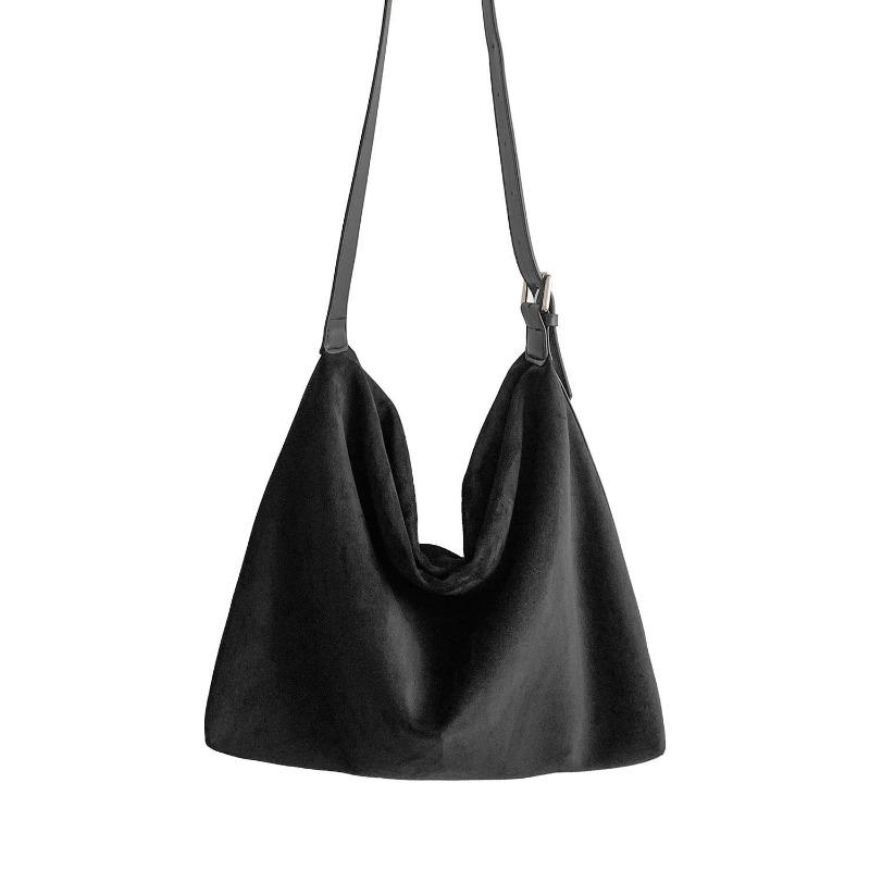 Autumn and winter retro suede bag fashionable versatile commuter tote women's bag niche suede shoulder bag women