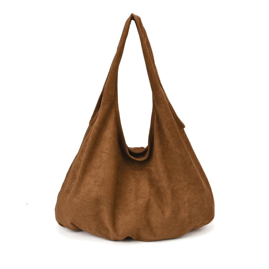 2025 Women's Retro Korean Large Capacity Suede Tote - Versatile Shoulder Bag for Commute