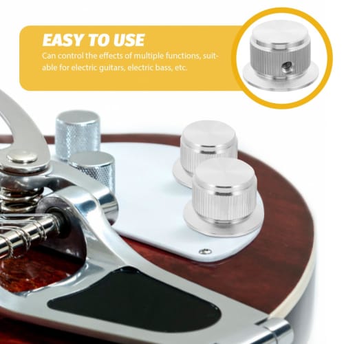 ERINGOGO Electric Guitar Volume Knob, Guitar Control Knob, Aluminum Alloy, Durable, Easy Installation, Replacement Potentiometer Knob for Audio Amplif