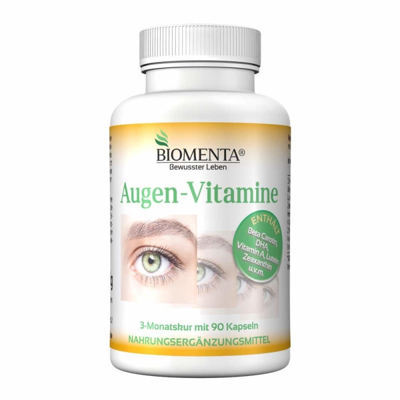 BIOMENTA Eye Vitamins, Beta-Carotene, Lutein, Zeaxanthin 90 Capsules (Based on Product Name)