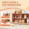 Storage Shelf Tray Cabinet 5-Section Cubby Storage 2-Shelf for Home School