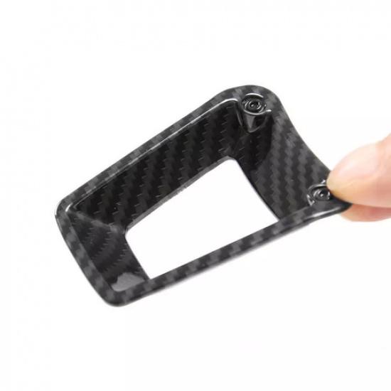 3x Carbon Fiber ABS Steering Wheel Panel Button Trim For Porsche Macan 2014-