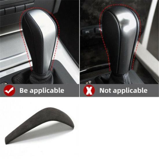 1pcs Suede Leather Car Interior Gear Shift Knob Handle Cover For BMW E46 E90