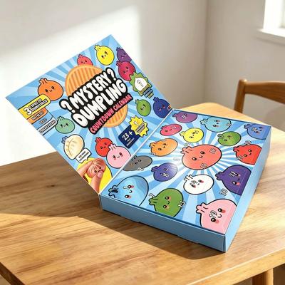 Geheimnisvolle Dumpling Adventskalender Langsame Widerstandsfähigkeit Angstlinderung 24-Tage Countdown Kalender Fidget Stressabbau Spielzeug Geschenke