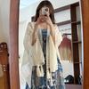 Summer Mesh Lace Women Cover-Up With Tassels Elegant Beach Open-Front Sun Protection Shawl
