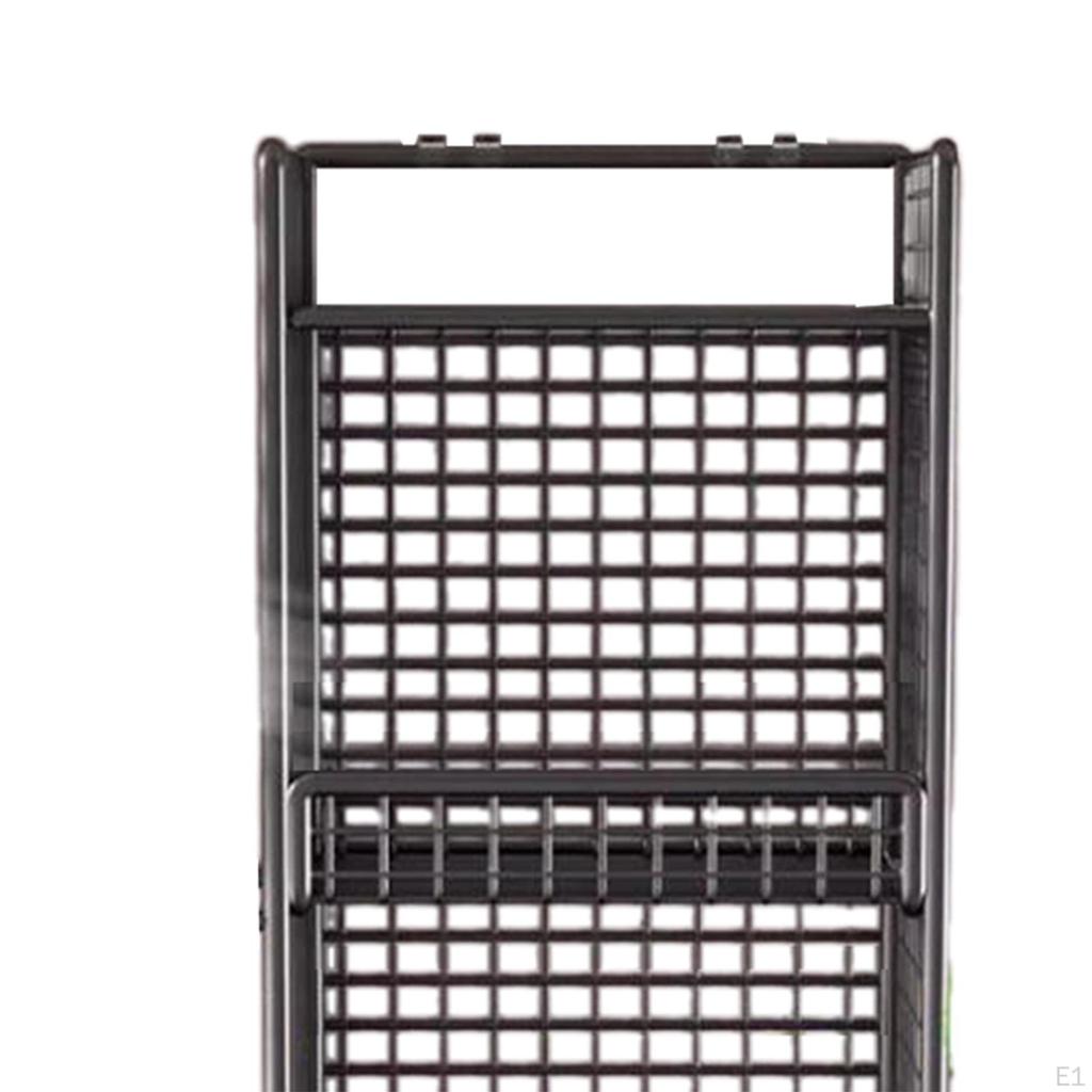 3-stufiger wandmontierter Draht-Hängeaufbewahrungskorb Eisen Bauernhaus Lebensmittel Zwiebel Obst