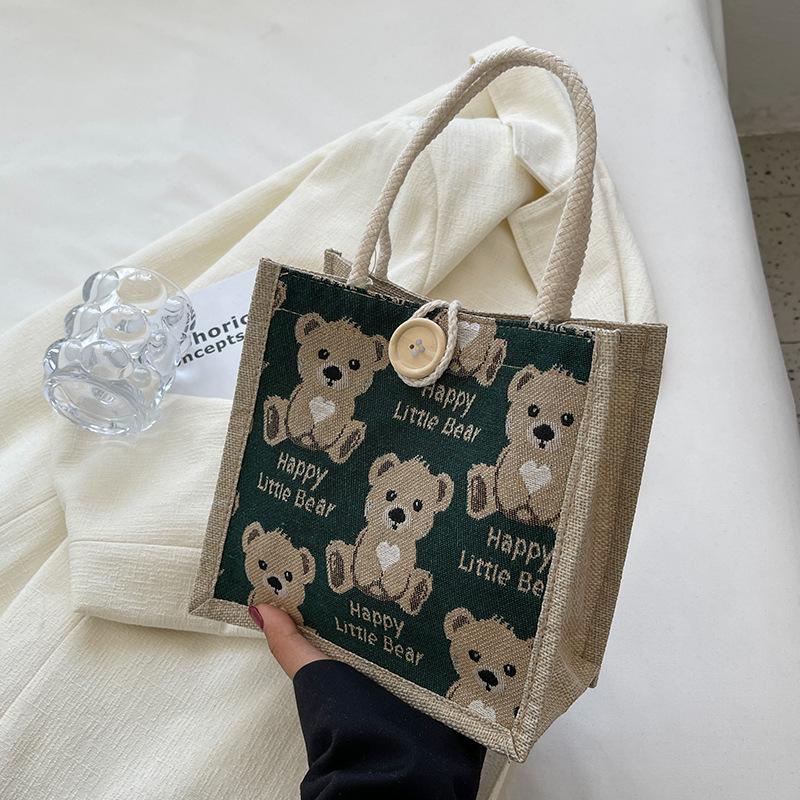 

Сумка Lines Tote для женщин, которые выходят на улицу, чтобы нести сумку для обеда для японской девушки, небольшая сумка через плечо для офисных работников, сумка для ланч-боксов