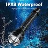 XHP70 Professional 50M Diving Flashlight IPX8 Waterproof Underwater Torch Magnetic Switch Dive Torch for Scuba Diving Emergency