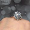 Lindon Classic Copper Alloy Zircon Ring Ladies Jewelry Wedding Promise Party Gift