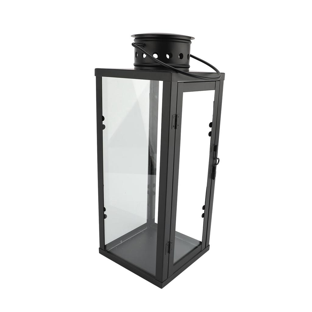 Iron Candle Lantern Vintage Decorative Metal Hanging Candle Holder for Living Room Courtyard