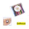 1Set 1:12 Dollhouse Miniature Crayon Color Pencil Sketch Pen Drawing Scene Decor Toy Doll House Accessories