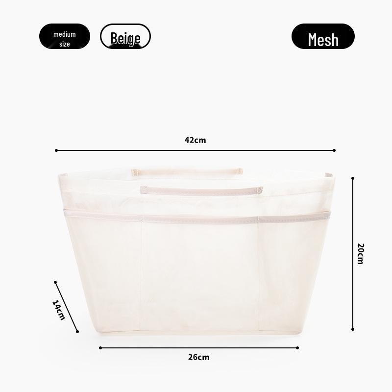 Ultralight Anti-theft Handbag Organizer with Zippered Inner Lining and Cosmetic Support