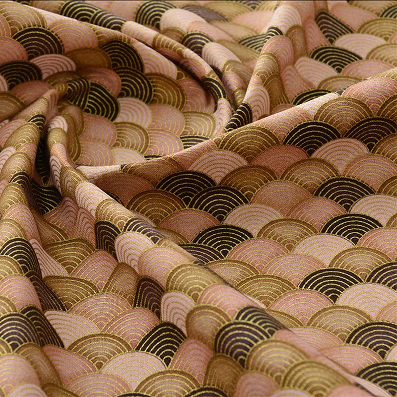 Breiter 140cm Baumwoll-Japanischer Stil Bronzefarbener Jacquard-Satin-Stoff für Cheongsam Kimono Nähen DIY Tasche Handgefertigter Patchwork-Stoff
