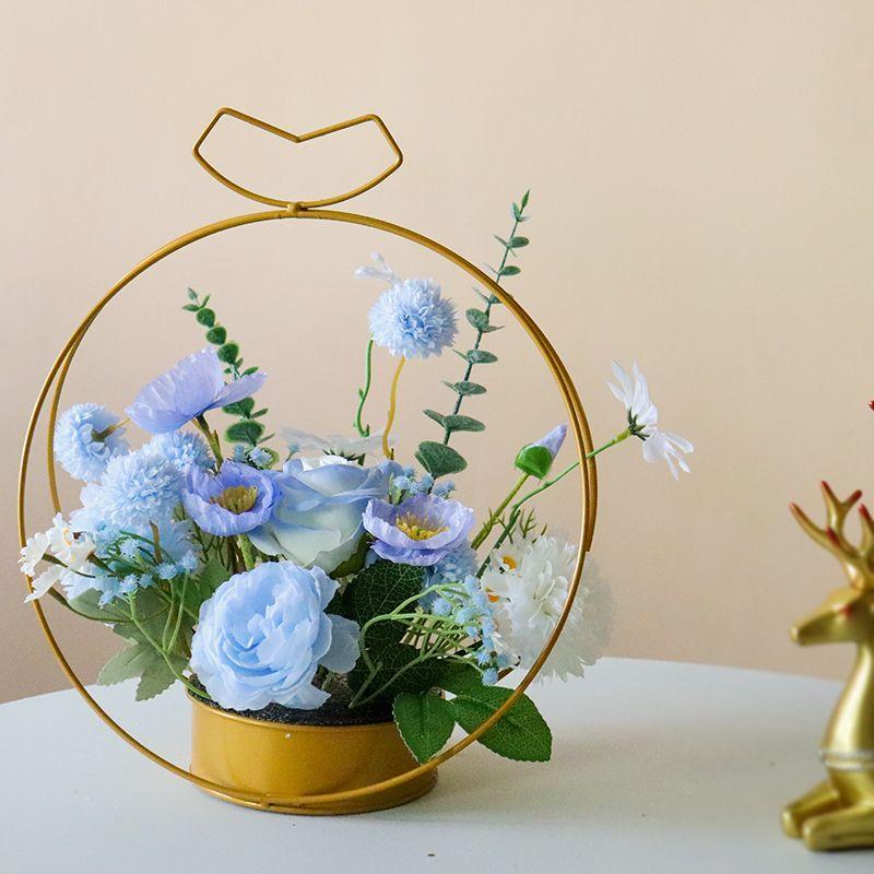 Simulated Rose, Daisy, Star Flower Artificial Flower Basket For Table Decoration, Living Room Setting, Indoor Decoration.