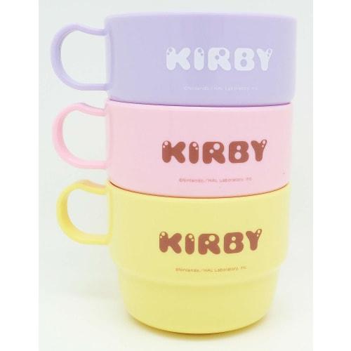 OSK Kirby Plastic Cup, 230ml, Made in Japan, Dishwasher and Microwave Safe, with Handle, Stylish and Cute, Antibacterial, Shatter-Resistant, Unisex, S
