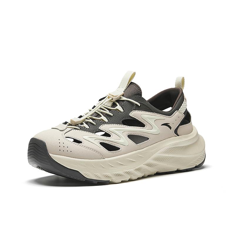 Anta Comfortable Versatile Hiking Sandals Lightweight Breathable Non-Slip Water Shoes Men Sandals Light-Gray 912528522-10