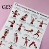 Quick Start Fitness Guide 3Pcs Women's Workout Poster Set, Strength Training for Arms Legs Targeted Muscle Hips, Exercise Chart Home Gym, Wall