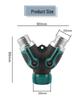 Two-Way Y-Shaped Zinc Alloy Garden Hose Splitter