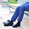 Men's Black Cotton Dress Crew Socks
