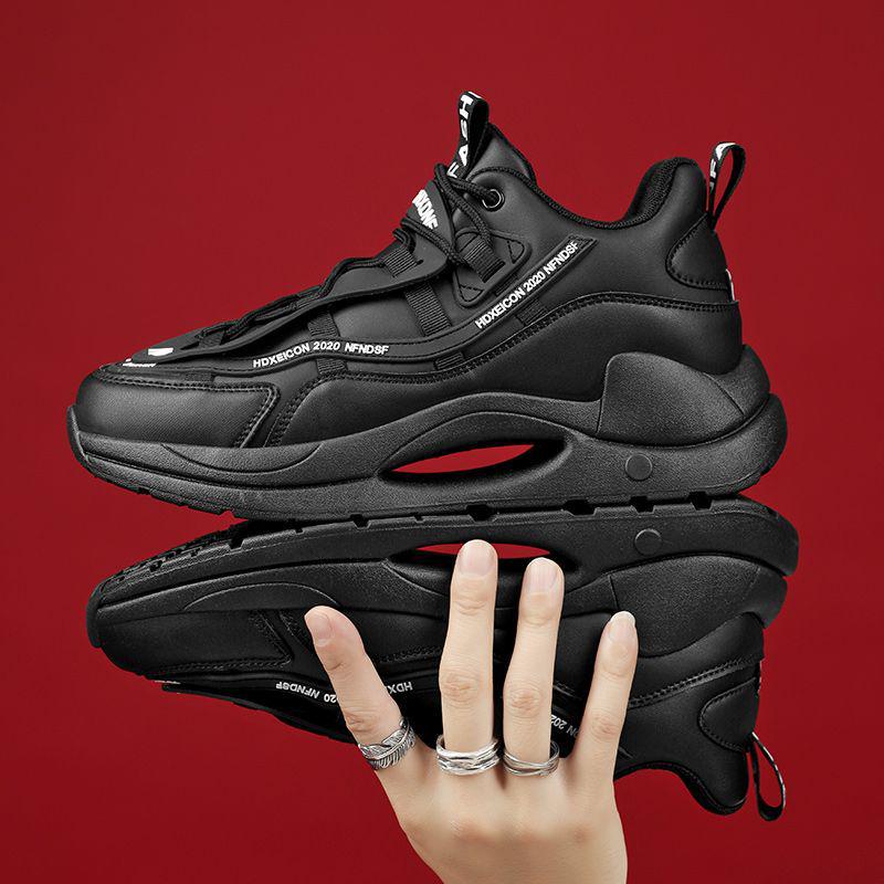 Men's Height-Boosting Leather Shoes: 10cm, 8cm, 6cm Options, Casual Sports, Thick-Soled for Autumn/Winter.