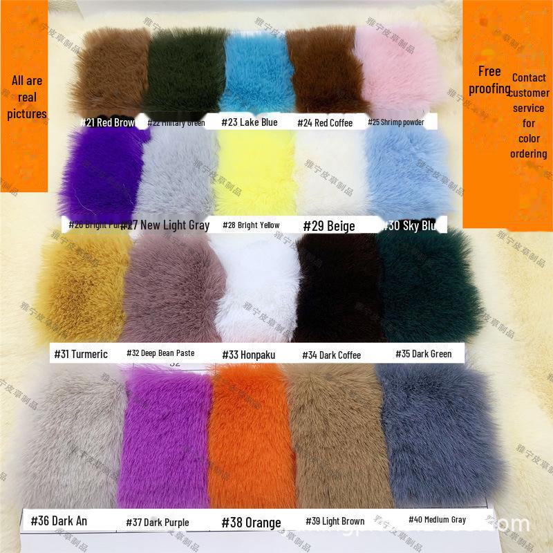 Bunter 5 cm Kunstfellball aus Rex-Kaninchen für selbstgemachten Schmuck, Kleidung und Schuhhut-Dekoration.