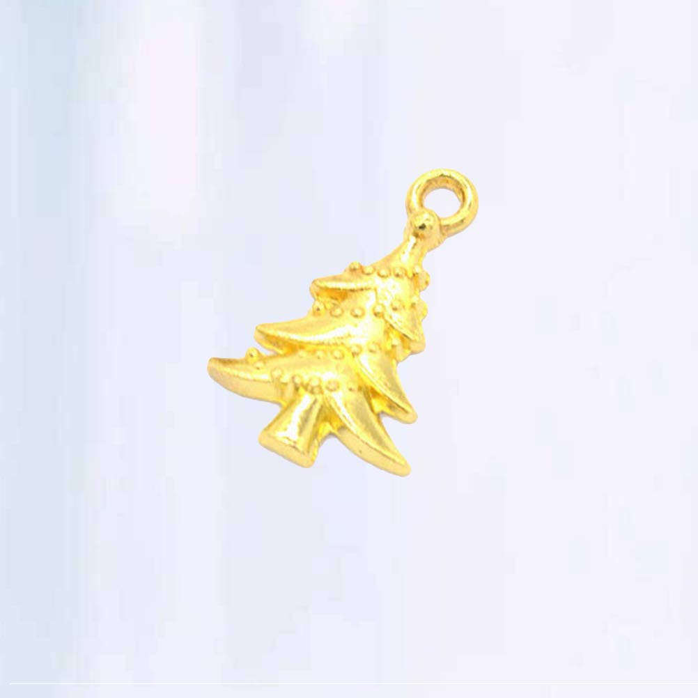 100Pcs Premium Alloy Christmas Tree Charms Pendants Jewelry Findings for Crafting Necklaces Bracelets Earrings Holiday Gifts