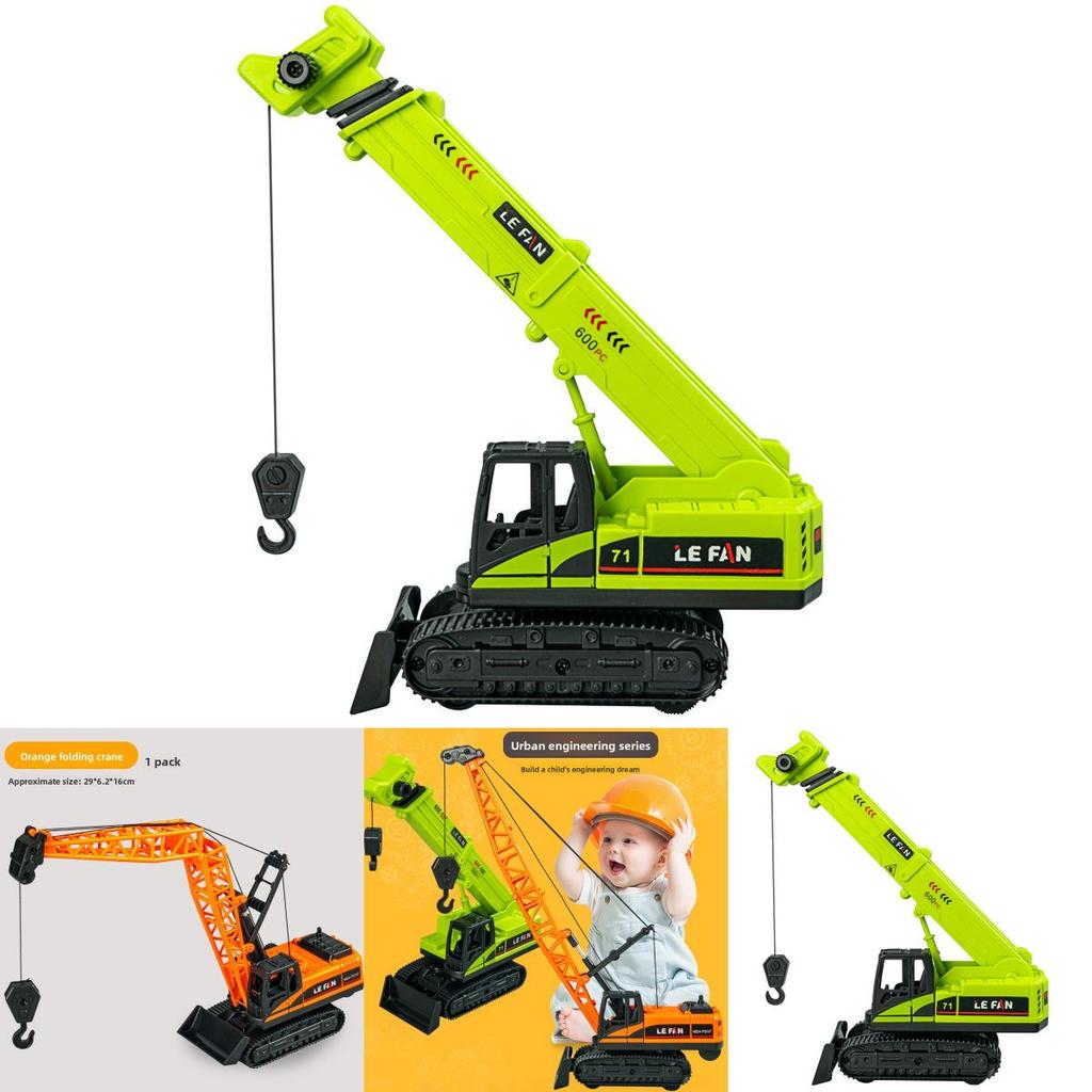 Engineering Crane Inertia Toy Car With Push And Go Function For Kids Ages 3 To 6