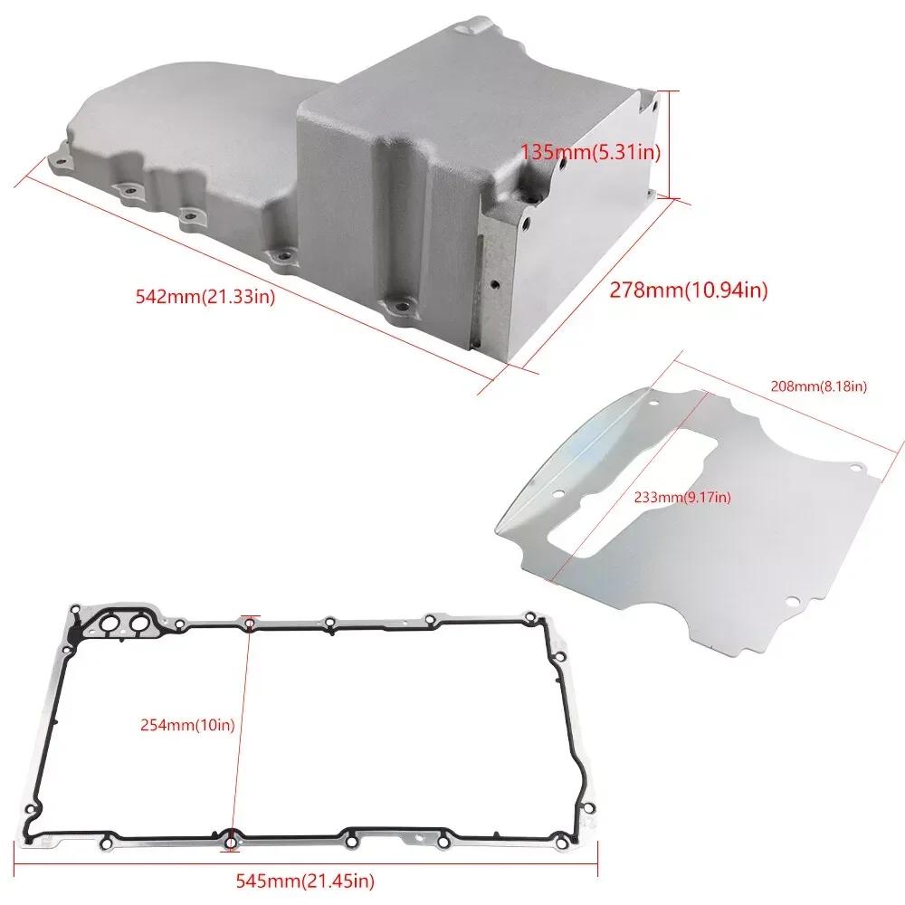 Cars Accessories LS Swap Aluminum Oil Pan Retrofit Kit Low Profile For LS1 LS2 LS3 4.8L 5.3L 6.0L