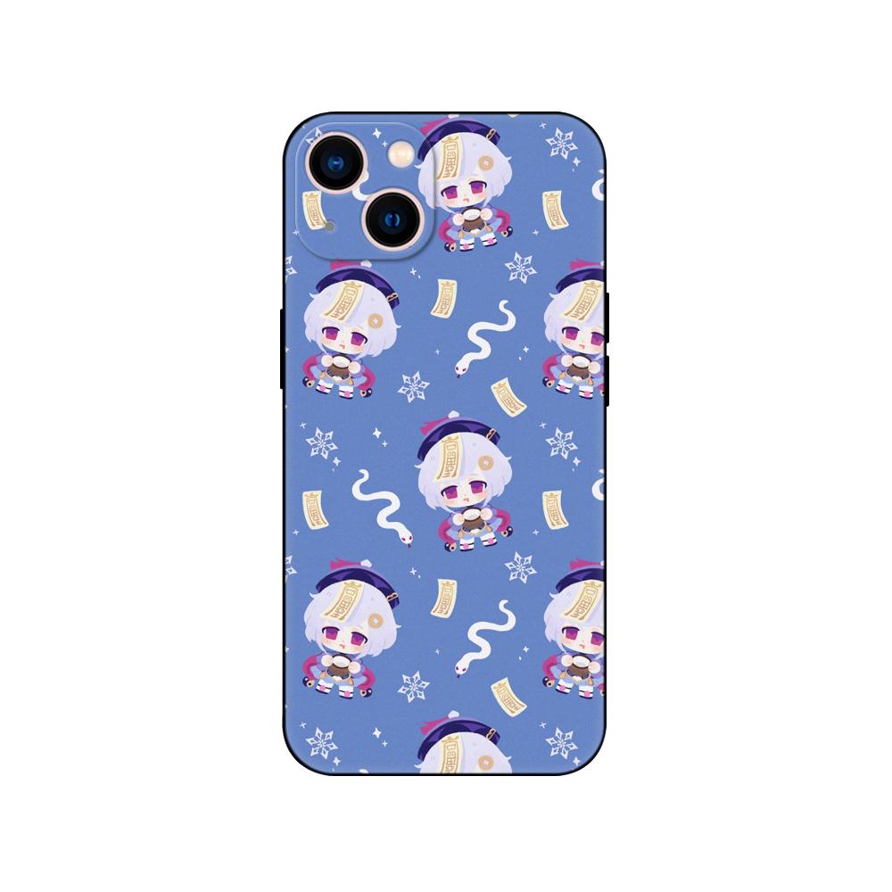 Black Tpu Case For OPPO A16 A16S A55 A94 F17 F19 Pro Reno 4 5 Lite 6 4G 5G Genshin Impact Girls