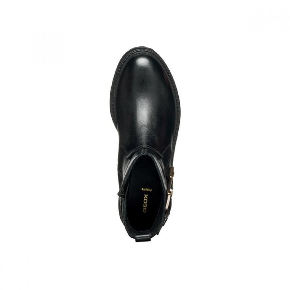 Geox Women S Comfort caSual Ankle bootS Iridea Black 8gxhrc5w1b