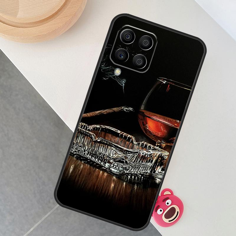Cigar and Whiskey Case For Samsung Galaxy M12 M32 M52 M15 M35 M55 M31 M56 M36 M16 M06 M13 M33 M53 M14 M34 M54