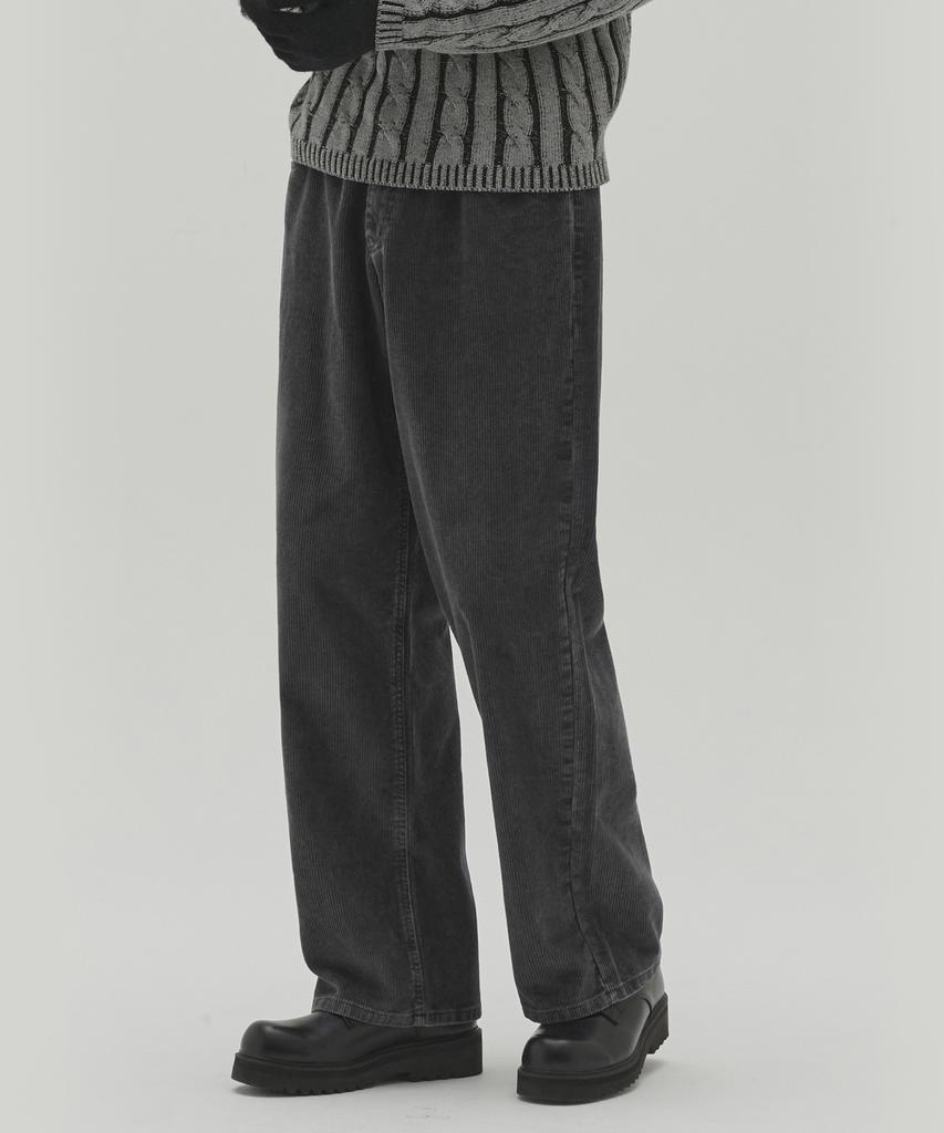 Sekeonmonollogeu Corduroy Wide Pants Dark Gray_Sept030Dgray