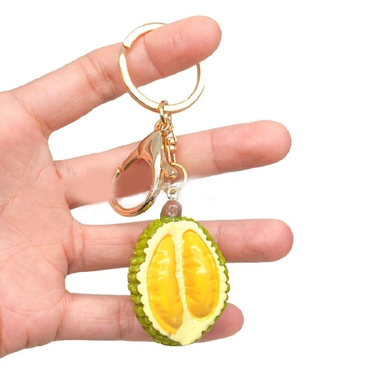 Chic Durian Fruit Keyring Simulated Durian Keychain for Fashion Enthusiasts