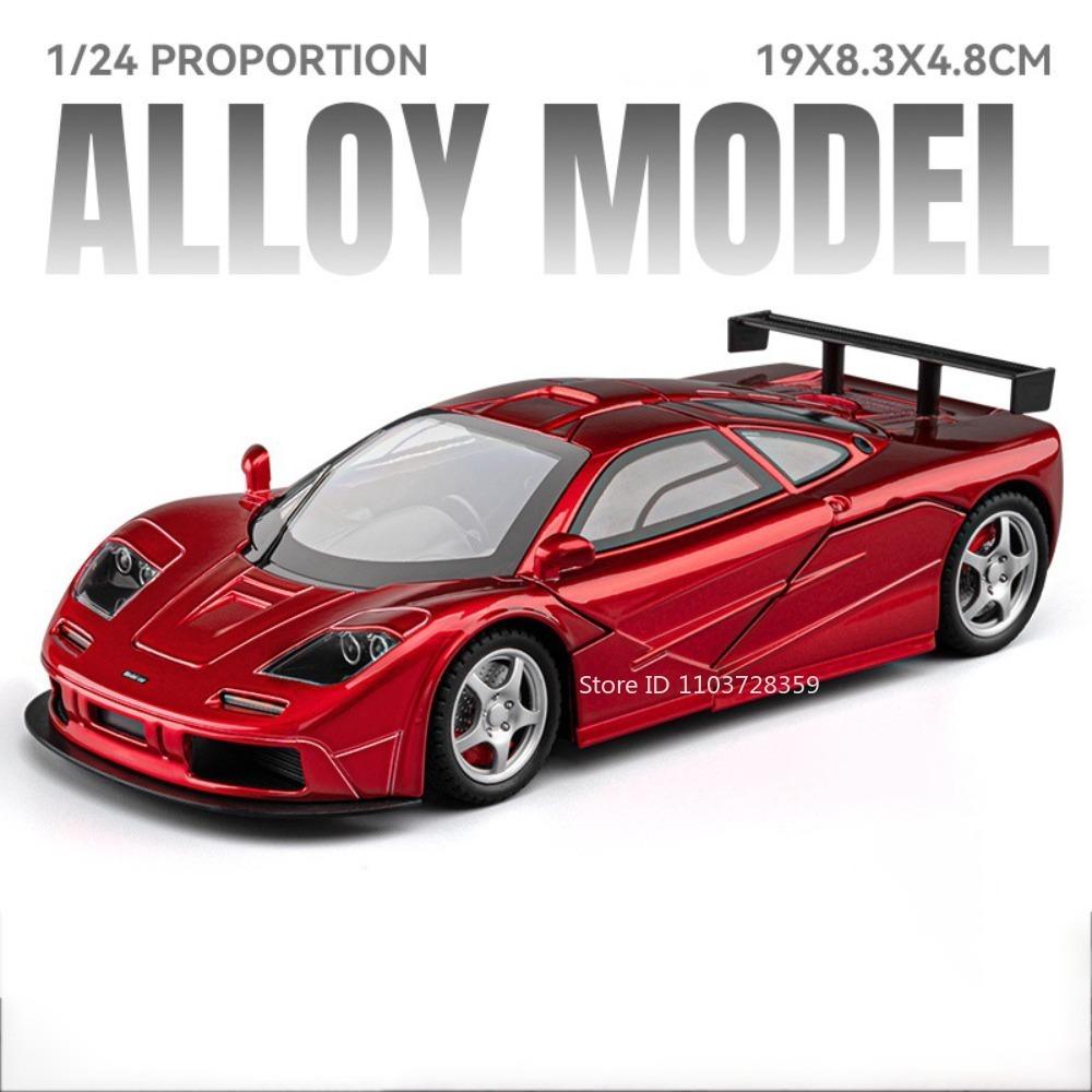 1:24 F1-Lm 720S Modell Spielzeug Sportwagen Legierung Druckguss Sound Licht Stoßdämpfung Türen Geöffnet Rückzieher Sammlung Supersportwagen