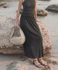 Polneua Gracene Pleats Long Skirt (Black)