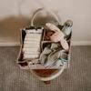 Simple Felt Bag Baby Product Storage Bag Foldable Storage Bag Widening and Raising Handbag Entrance Wall Mounted Storage Bag