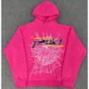 Sp5der Oversized Hoodie Herren Winter Warm Fleecegefüttert Baumwolle Grafikdruck Streetwear