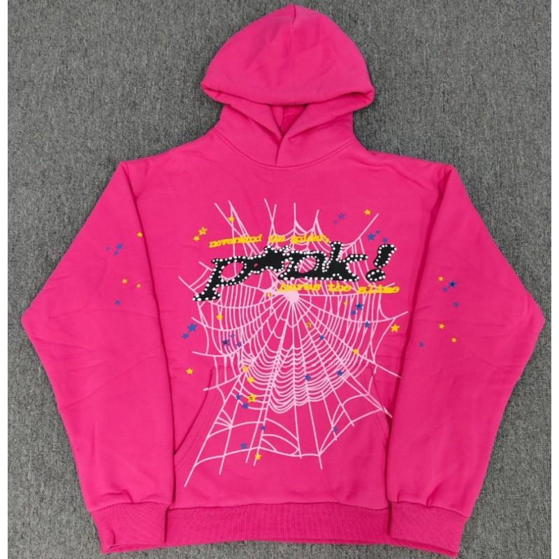 Sp5der Oversized Hoodie Men Winter Warm
