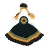 Fall Porch Goose Outfits Hand Woven Goose Costume For Outdoor Lawn Garden Courtyard Yellow Green