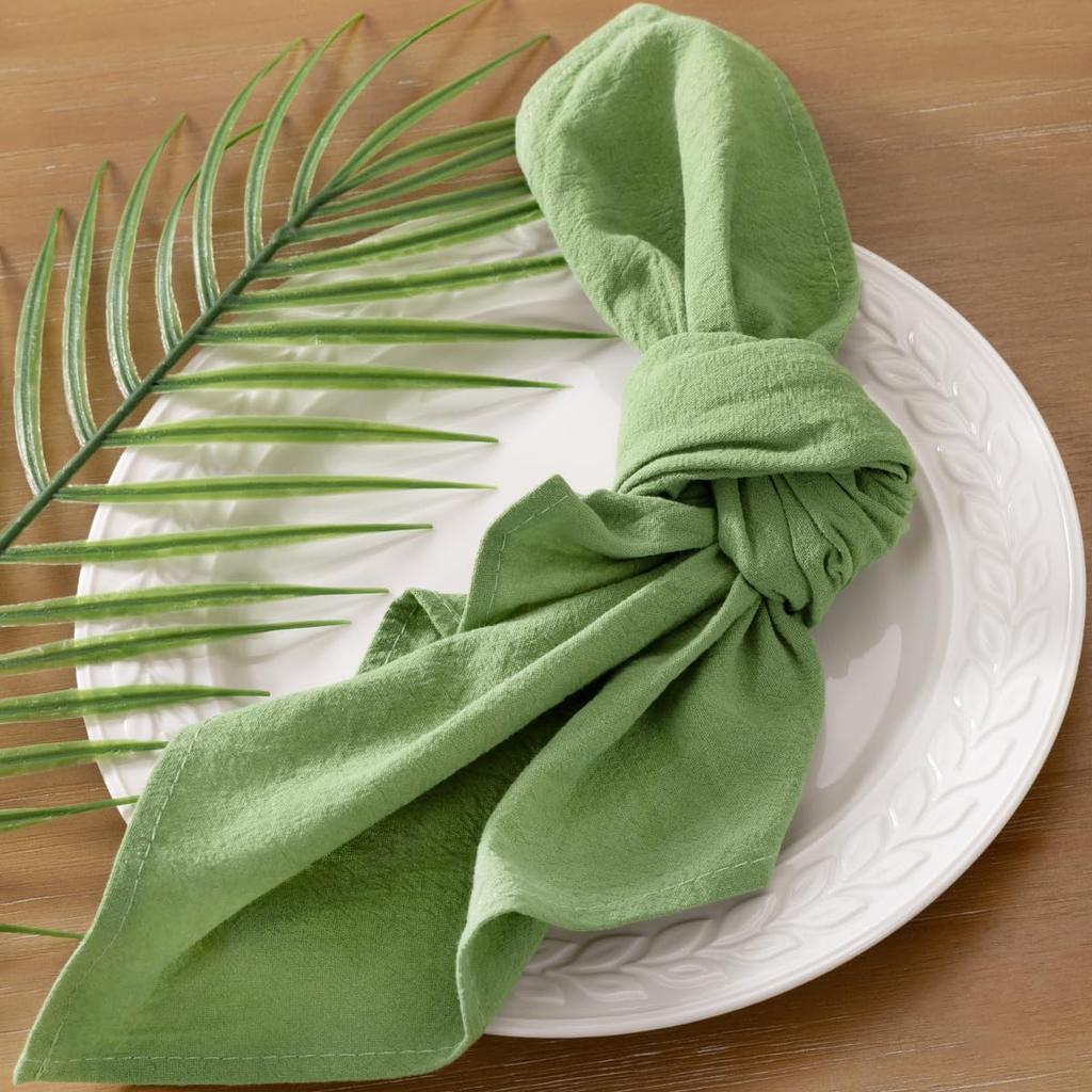 6pcs Cotton Cloth Napkins Summer Dinner Table Napkins Cloth Washable 16"×16"For Wedding Baby Bridal Shower Birthday Garden Party