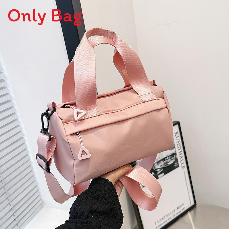 Urban Minimalist Nylon Tote Bag With Top Zipper And Inner Pouch For Womens Casual Outfits