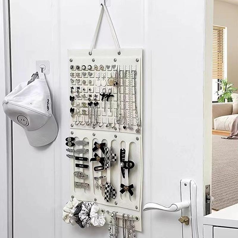 Large Capacity Hair Clip Hairband Holder Wall Hanging Earrings Necklace Storage Hanger Space Saving Organizer Wall Decor